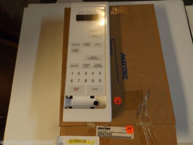 Maytag Microwave 56001255 Control Trim & Switch Assy-wht NEW IN BOX Maytag Microwave 56001255 Control Trim & Switch Assy-wht NEW IN BOX